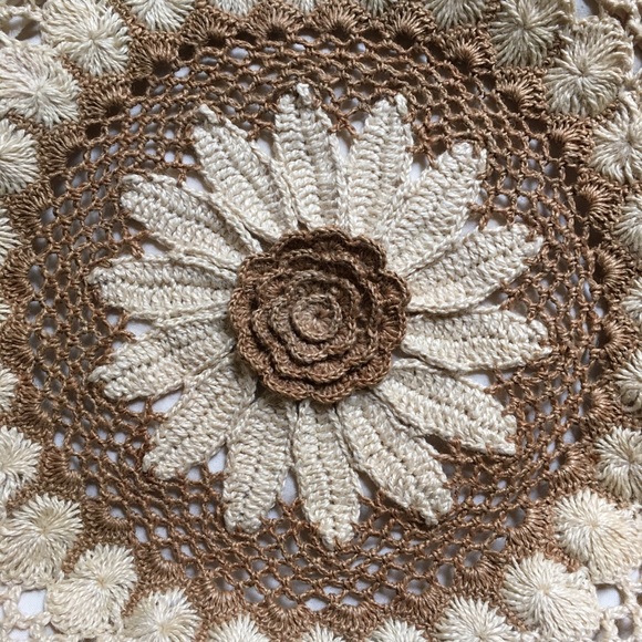 Handmade Handbag Crochet Lined Shoulder Bag 13” - Picture 3 of 10